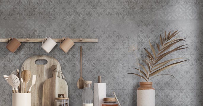 ENERGY ORNATO GRIS 40X120 جدران اسباني قص ليزر