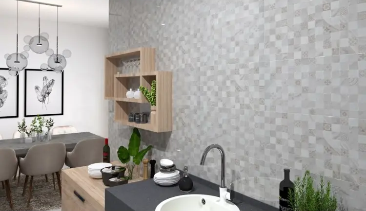 QUINA KUBIC GRIS 30X60 جدران اسباني