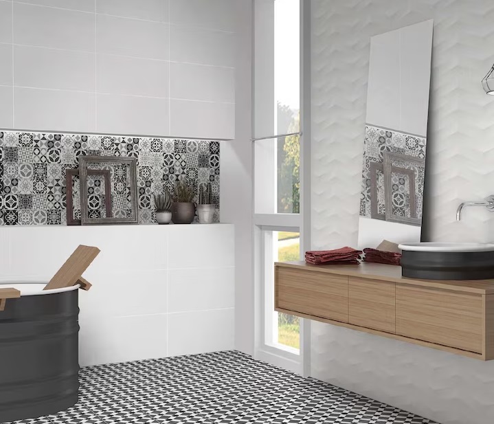 DECOR CAIRNS BLACK (CUT) 30X60 جدران اسباني