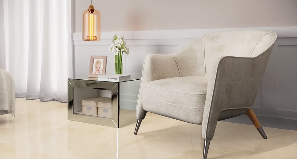 CREMA ATLANTICO PULIDO 87.7X87.7 بورسلان برازيلي قص ليزر مجلي