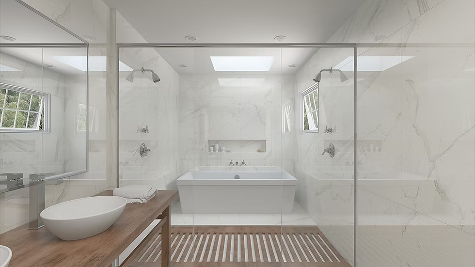 DUOMO MARMO WH PULIDO 58.40X117 بورسلان برازيلي قص ليزر مجلي