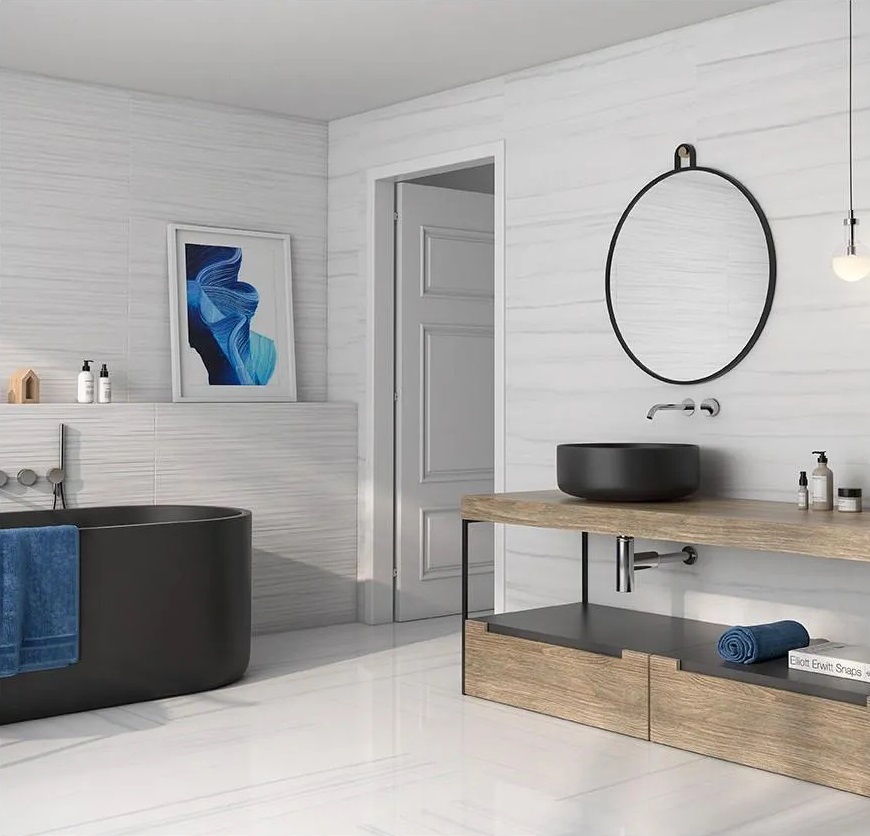 FIORI BLANCO RELIEVE MATE 33X100 STD جدران اسباني قص ليزر