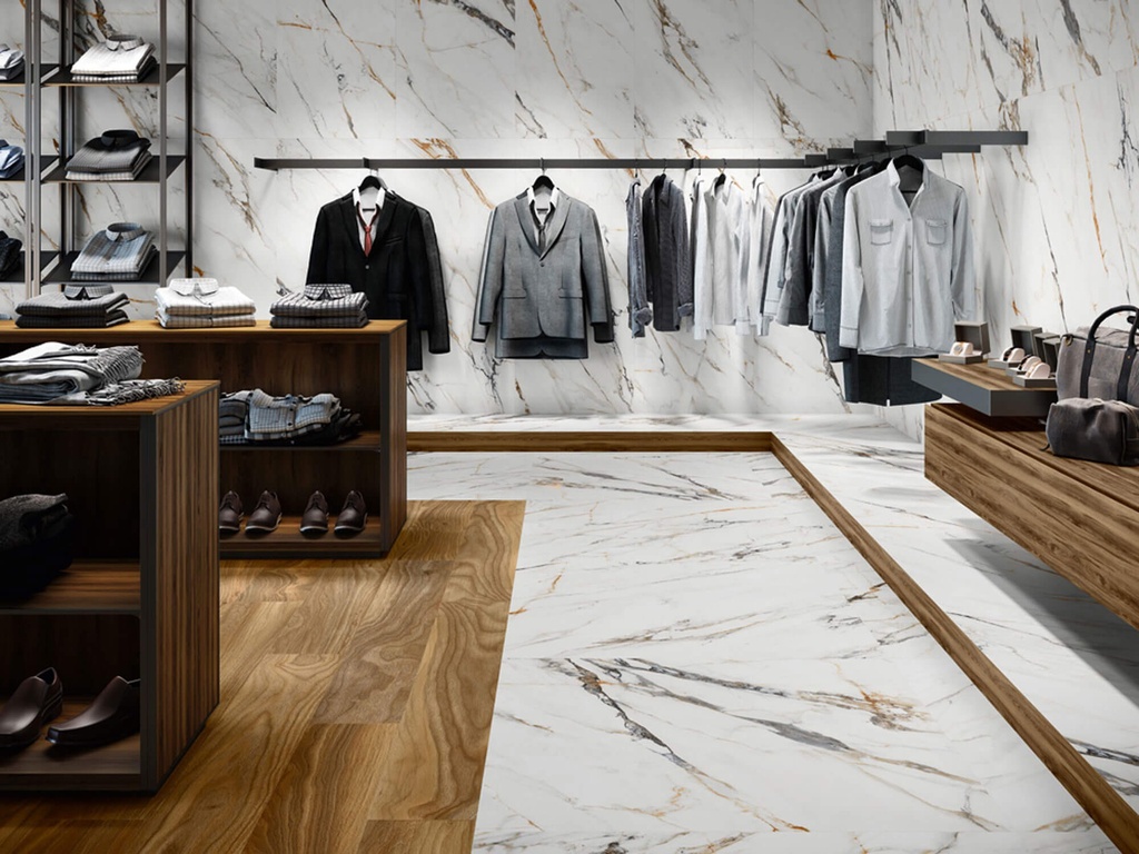 FIRENZE 1842 CALACATTA GOLD 100X100 STD بورسلان اسباني قص ليزر