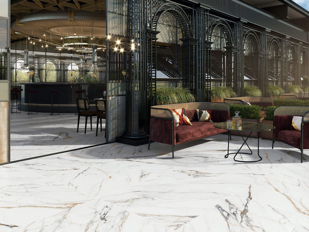 FIRENZE 1840 CALACATTA GOLD 98X98 STD بورسلان اسباني مجلي قص ليزر