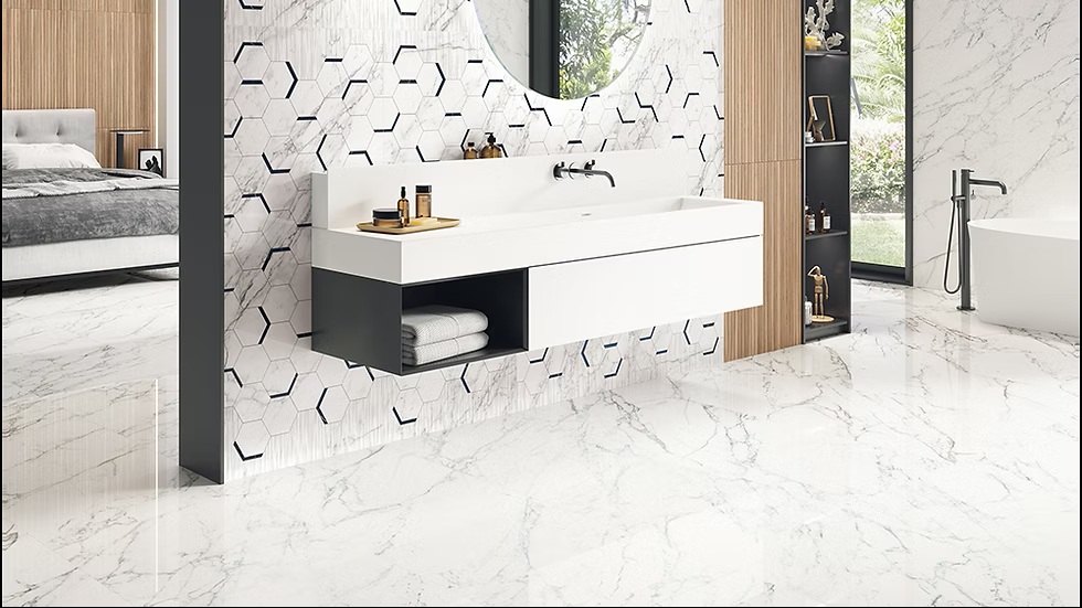 LOIRA 6642 WHITE DECOR 63X146 STD بورسلان اسباني الواح مجلي قص ليزر