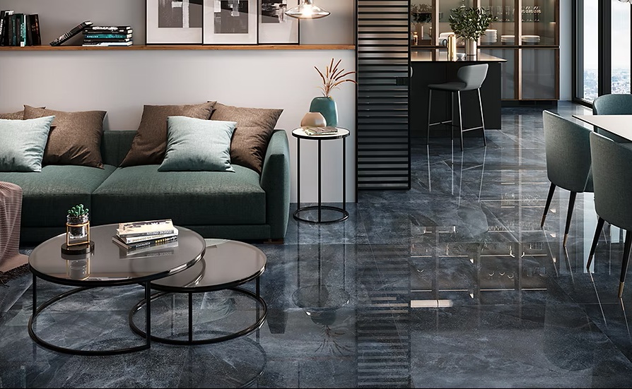 NILO 1846 BLUE 98X98 STD بورسلان اسباني مجلي قص ليزر