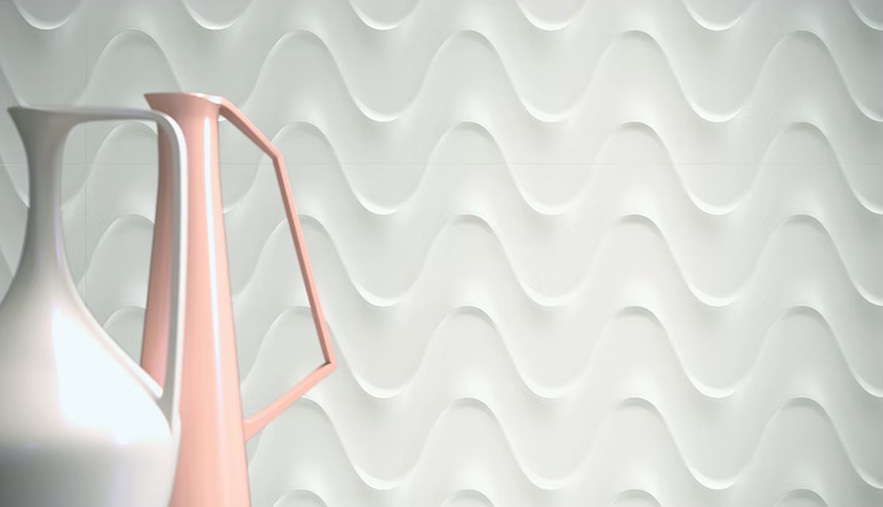 P 8602 BLANCO MATE RELIEVE ONAS 32.7X90.4 جدران اسباني