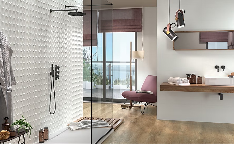 P 8602 BLANCO MATE RELIEVE ONAS 32.7X90.4 جدران اسباني