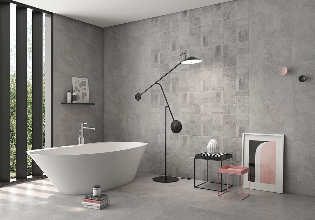 SPIRE GRIS RELIEVE 33X55 STD جدران اسباني