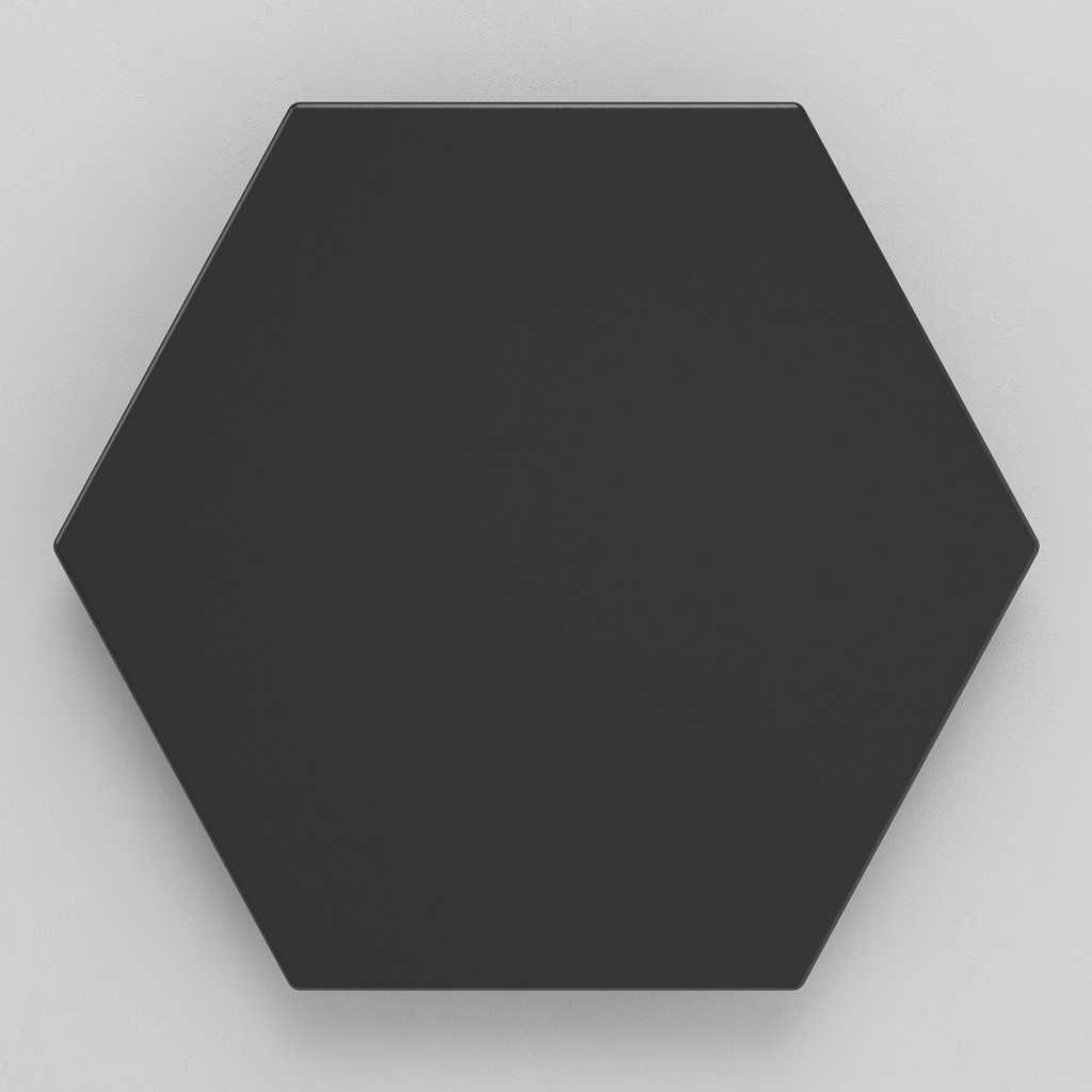 SOLID BLACK 25.8X29 STD بورسلان اسباني سداسي