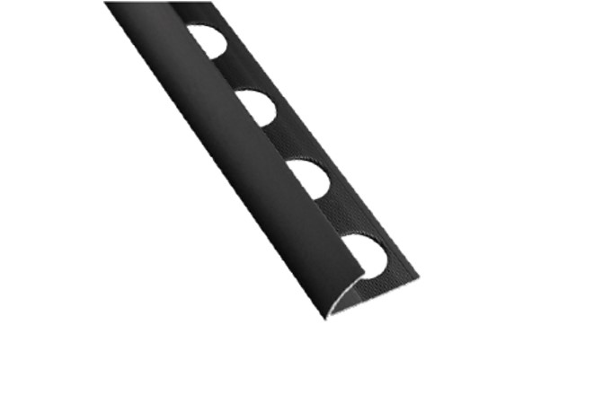 PERFIL CURVO 10.5 MM NEGRO MATE LACADO فواصل المنيوم اسباني اسود