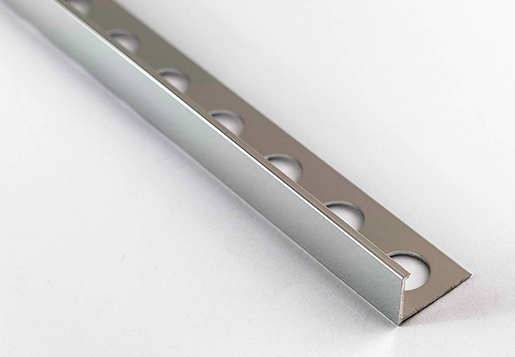 LISTELO ALUMINIO "L" 12 MM PLATA BRILLO فواصل المنيوم اسباني فضي لميع