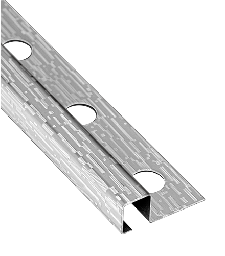 LISTELO ACERO GRABADO 12X12 MM INOX PLATA فواصل ستيل اسباني فضي لميع منقوش