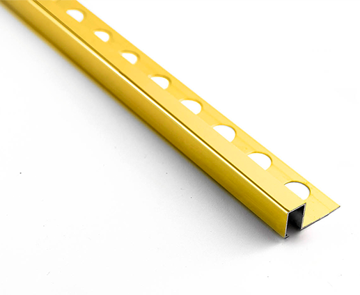 LISTELO ALUMINIO - R 12X10 MM ORO BRILLO CLARO فواصل المنيوم اسباني ذهبي لميع