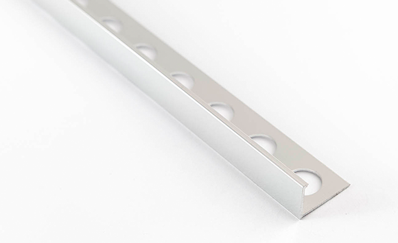 LISTELO ALUMINIO "L" 12 MM PLATA MATE فواصل المنيوم اسباني فضي مطفي