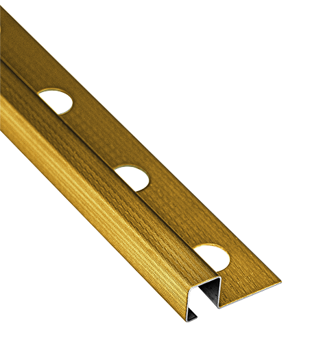 LISTELO ACERO TEXTIL 12X12 MM INOX ORO فواصل ستيل اسباني ذهبي لميع مقمش