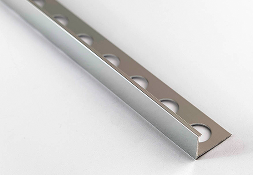 [9301013] LISTELO ALUMINIO "L" 12 MM PLATA BRILLO فواصل المنيوم اسباني فضي لميع