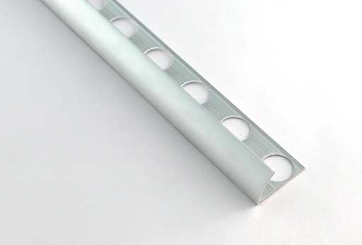 [9301016] PERFIL CURVO 10.5 MM PLATA MATE فواصل المنيوم اسباني فضي مطفي