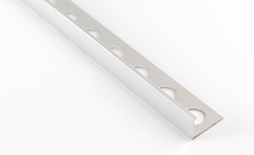 [9301014] LISTELO ALUMINIO "L" 12 MM PLATA MATE فواصل المنيوم اسباني فضي مطفي