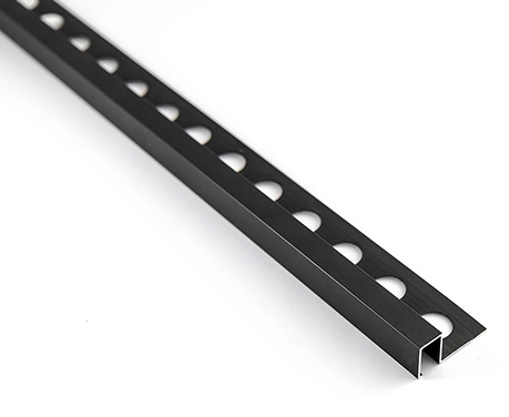 [9301012] LISTELO ALUMINIO - R 12X10 MM NEGRO MATE فواصل المنيوم اسباني اسود مطفي