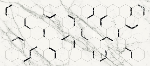 [1002668] LOIRA 6642 WHITE DECOR 63X146 STD بورسلان اسباني الواح مجلي قص ليزر